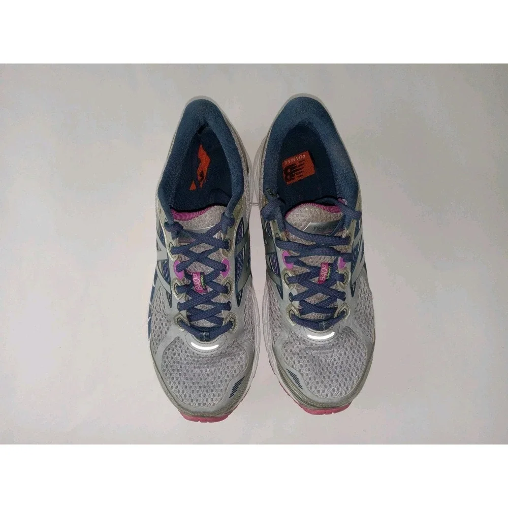 New Balance 840 v3‎ Running Shoes Womens 10 Silver Purple Athletic Gym Sneakers